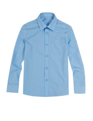 2 Pack Boys&#39; Easy to Iron Long Sleeve Shirts